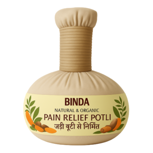 premium natural ayurvedic herbal pain relief potli | manual massager with 17 herbs | muscle, knee, back, shoulder & joint pain relief | improves blood circulation (180g)