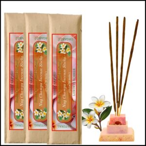 luxury nag champa incense sticks | natural organic handmade agarbatti (pack of 3)